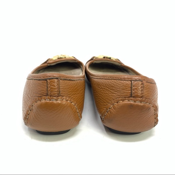 Michael Kors Tracee Moc Toe Leather Slip On Flats - Picture 4 of 9